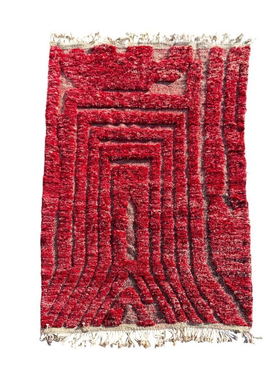 Image 1 of Moroccan Mrirt Wool Rug 200x300 cm – Handmade Berber Area Rug – Luxury Thick Wool – New Rug – Free Worldwide Shipping