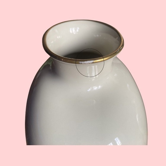 Image 1 of Mid-Century Heinrich Germany "Parforce" Fox Hunting Vase Set - 3 Pieces