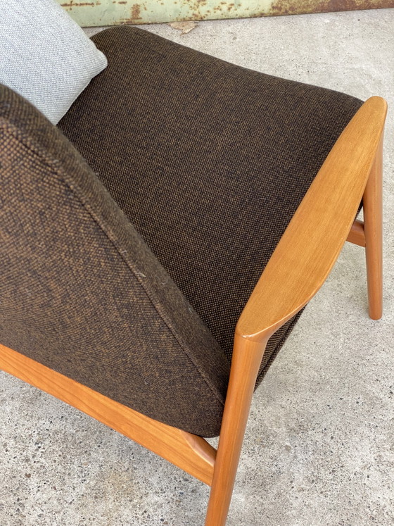Set van 2 Scandinavisch moderne design fauteuils Hallingdal kersenhout – Textile, Wood (photo 4 of 12)