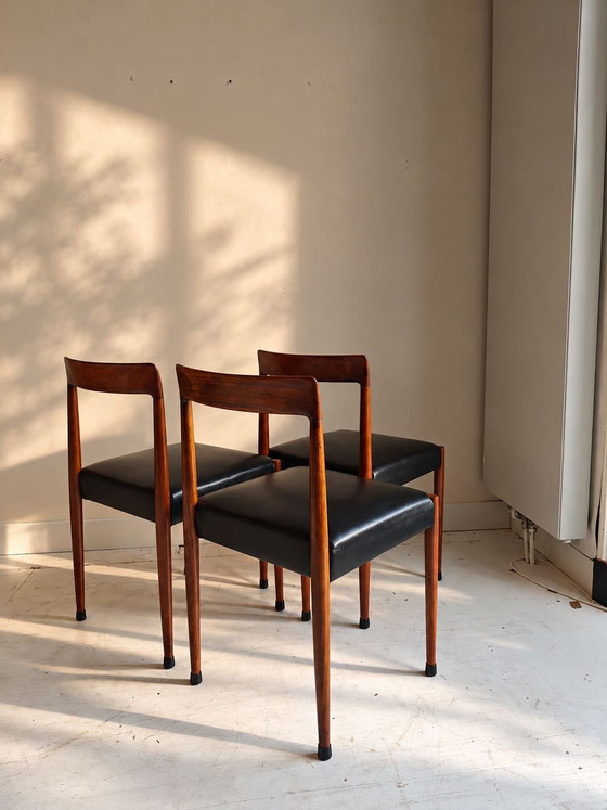 Sillas de comedor de diseño Lubke seis veces – Madera, Cuero (photo 5 of 6)
