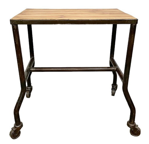 Tavolo industriale su ruote, anni '60