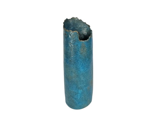 Hanneke Zuiderhoek - Cracked Vase - 'Bermuda Blue' - 3rd quarter of the 20th century