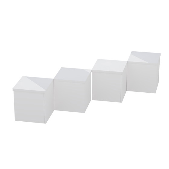 Image 1 of Urban Meuble White Glossy square coffee table, table top with free combination UVVEDS