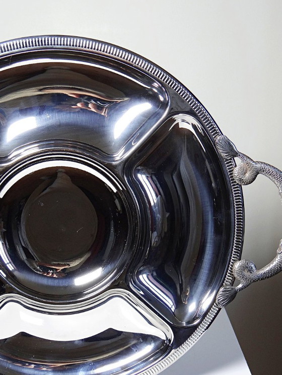 Image 1 of Large Jean Couzon hors d'oeuvre tray in 18/10 stainless steel, 5 compartments
