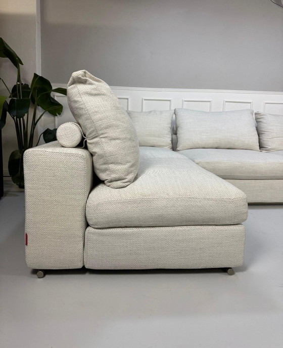 Image 1 of Divano angolare in tessuto bianco Flexform Groundpiece Designer