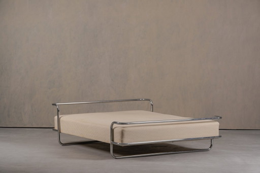 Letto king size vintage "Kromvik" cromato di Knut Hagberg per IKEA, Svezia, anni '80
