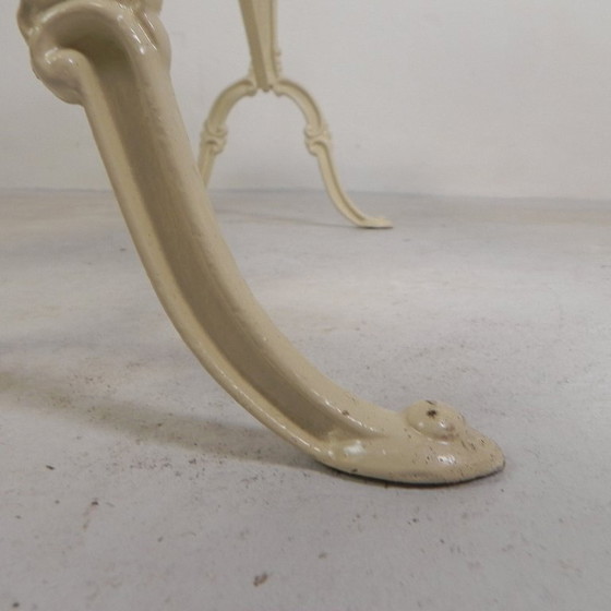 Image 1 of Gartentisch, Bistrotisch mit Marmorplatte, 1950er Jahre