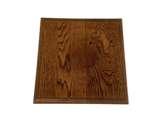 Image 1 of Rustic French Bobbin Plant Stand with Turned Legs