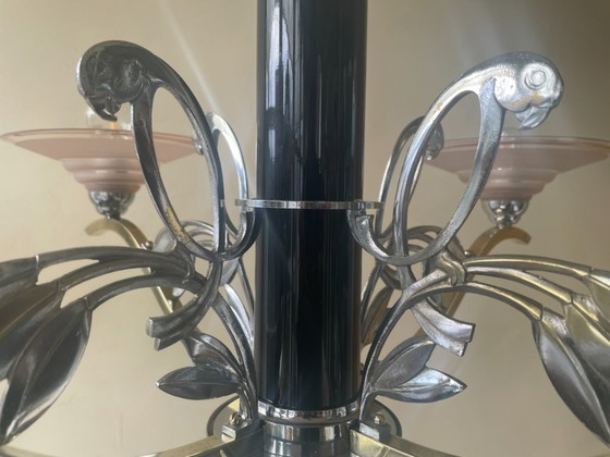 Image 1 of Lámpara colgante Lámpara de techo Lámpara Loros art decó 1940 Francés