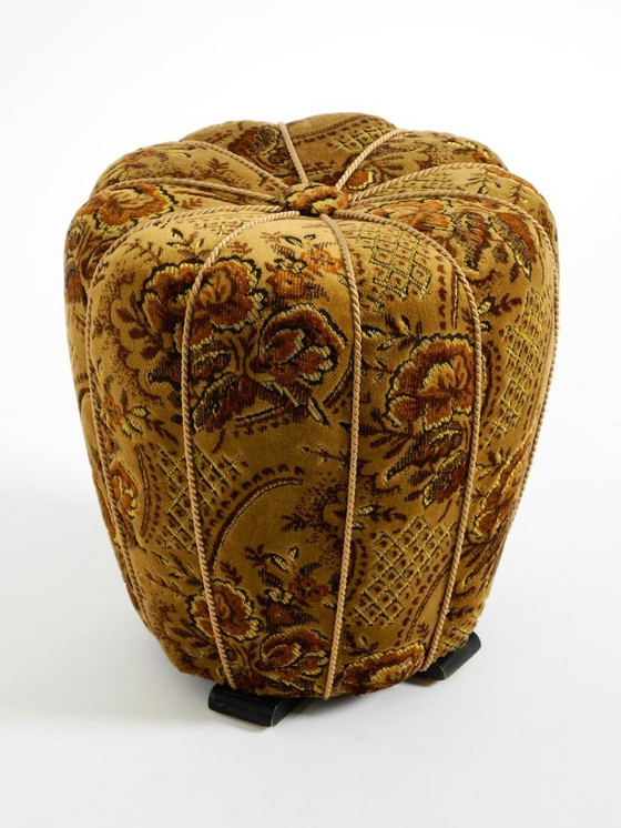 Image 1 of Originaler Pouf-Hocker von Jindrich Halabala aus dem Jahr 1958 – Hergestellt in Tschechien