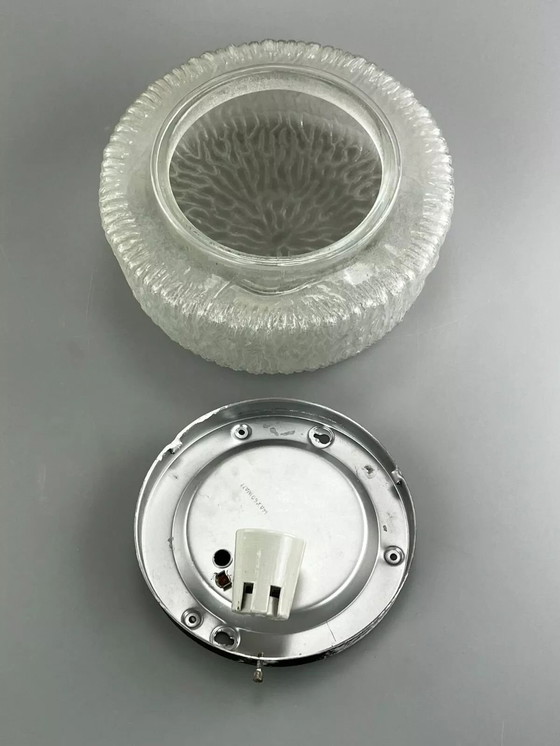 Image 1 of 60er 70er Jahre Lampe Leuchte Plafoniere Flush Mount Glas Space Age Design 70s