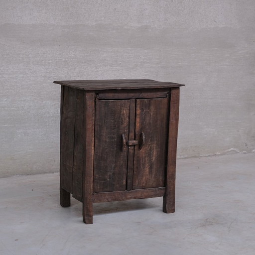 Antique Primitive Wooden Side Cabinet or Console