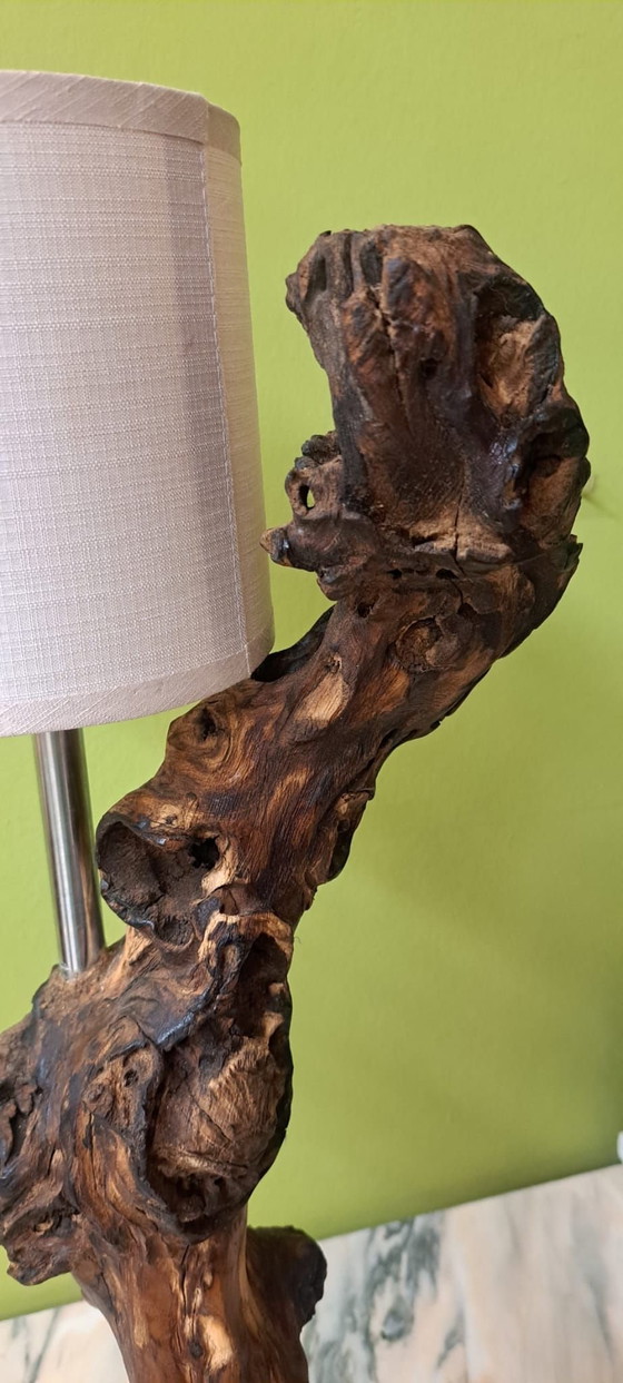 Lampe artisanale, Métal, Textile, Marron (photo 10 sur 12)