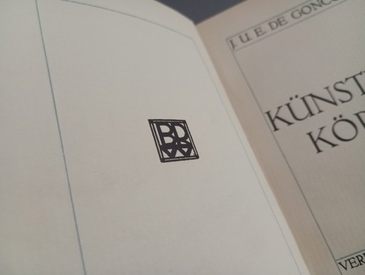 Les frères Goncourt - Künstler Köpfe, couverture réalisée par Josef Hoffmann, 1910 Verlag Brüder Rosenbaum, Vienne