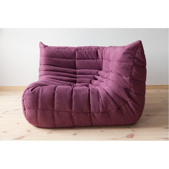 Image 1 of Togo vintage living room set in purple microfiber by Michel Ducaroy for Ligne Roset, France 1970