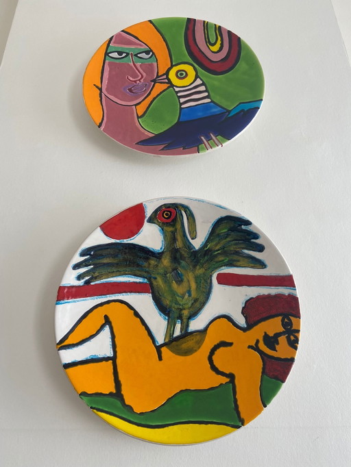 Corneille saucers signed (60cm)