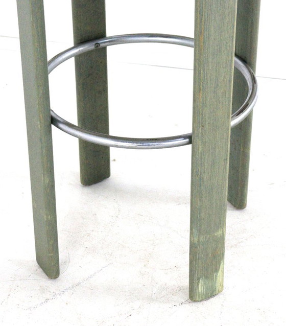 Set 4 Bruno Rey per Kusch & Co Sgabelli da bar vintage, Legno, Metallo, Verde, Modern (foto 5 di 15)