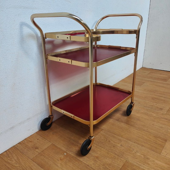 Image 1 of Vintage Barcart trolley drinks cart serving trolley Kaymet 