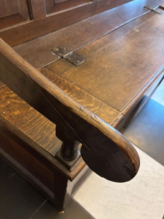 Image 1 of Original 18th century oak bench
