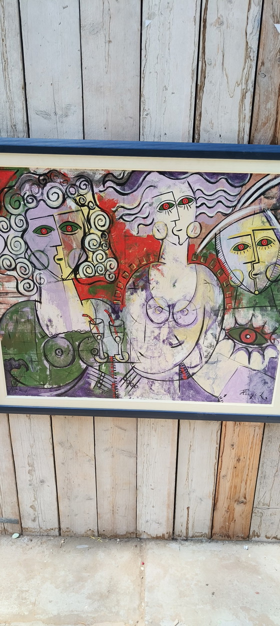 Image 1 of Ludo Huys, artista belga in stile Picasso.