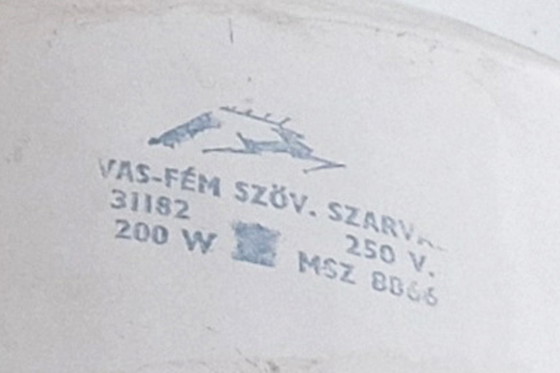 Image 1 of 2 originale ungarische Industrielampen, 1950er, funktionsfähig