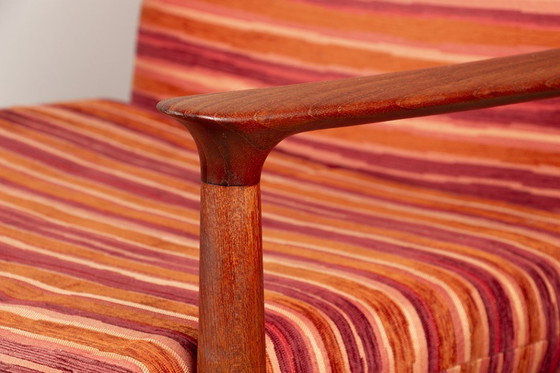 Image 1 of Pareja de sillones daneses en teca maciza y tela, modelo GM5 de Svend Aage Eriksen para Glostrup 1960.