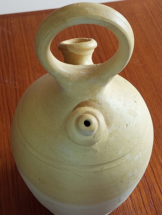 Image 1 of amfora, botijo ​​of porrón, vat van witte klei