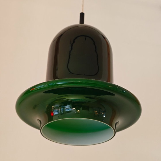 Image 1 of Lampada a sospensione vintage Raak in vetro verde