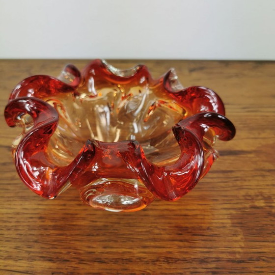 Image 1 of Vintage glass bowl, ashtray. Italian glass