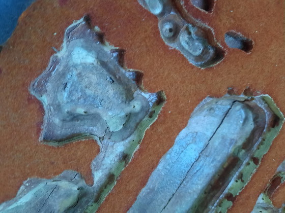 Image 1 of old wooden textile stamp