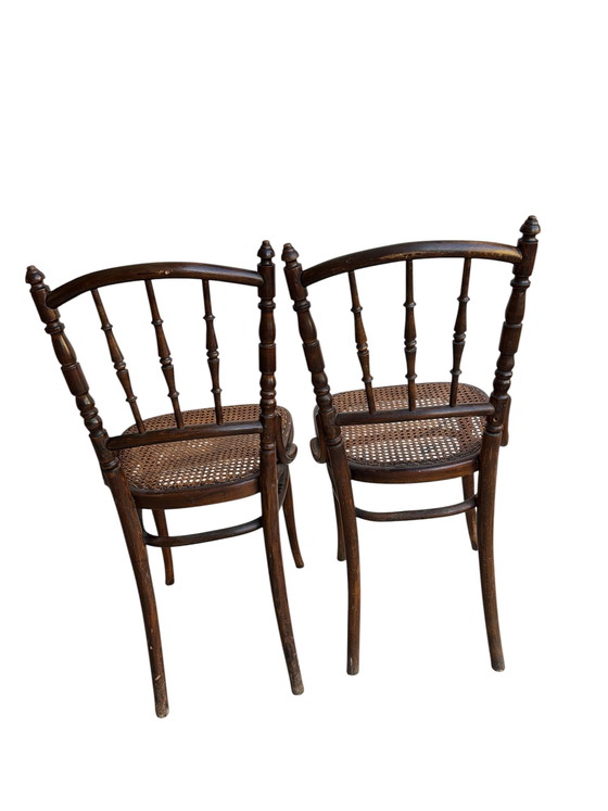 Image 1 of Pair of antique bentwood chairs – Weill & Co (circa 1900)