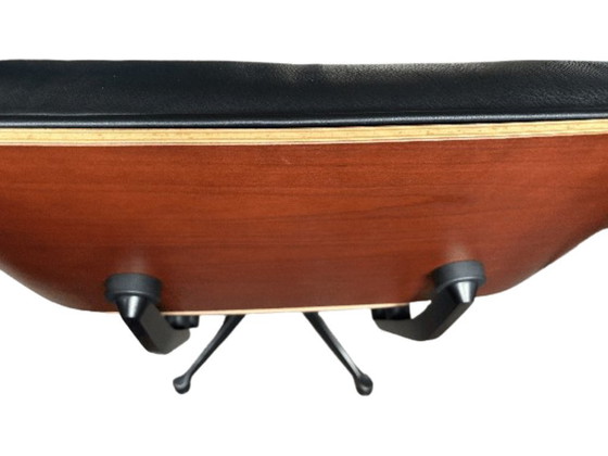 Image 1 of Poltrona e pouf Vitra Eames Lounge Chair – Pelle nera Premium Nero – Condizioni perfette (incl. fattura e certificato)