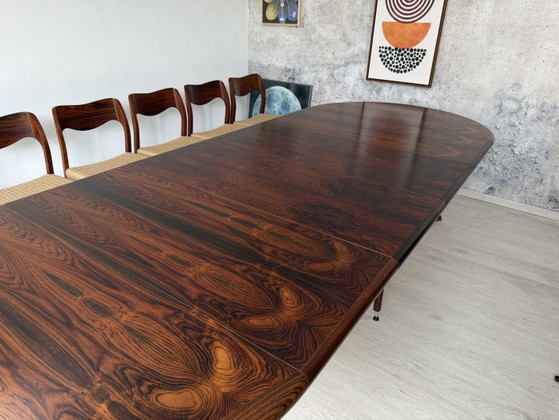 Danish Rio rosewood dining table – Up to 314 cm – Mid-Century – Bernh. Pedersen & Søn (photo 14 of 15)