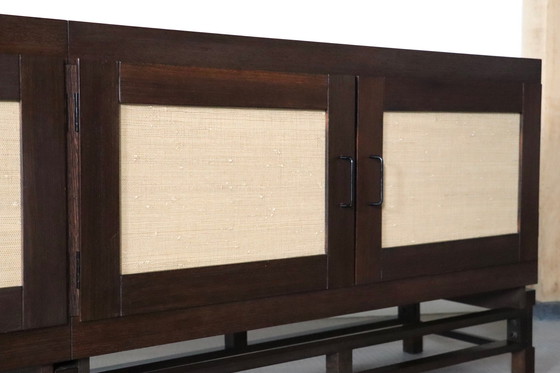 Image 1 of Leonardo Fiori voor ISA Bergamo Dressoir in Wengé en zeegras 1950