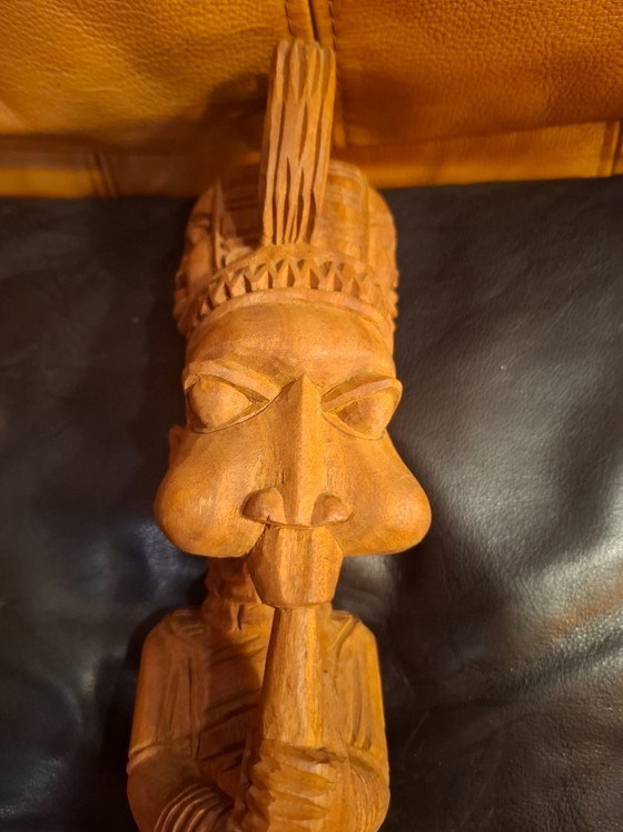 Image 1 of Vintage 1987 signed A.A. FAKEYE statue 