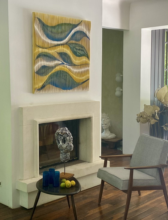 Image 1 of Tableau sculpture art textiles Ref : feuille