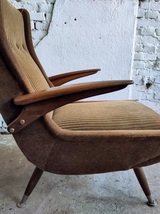 Image 1 of Midcentury Set 3-Seater Sofa and Two Armchairs Scandinavian Design