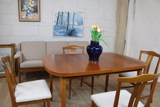 Image 1 of Table à manger scandinave vintage en teck – Suède, 1960