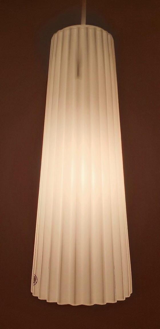 Image 1 of 2x Lamp - TYP T0712 - Opaline glas plissé - Ikea / 365+ Lunta 11