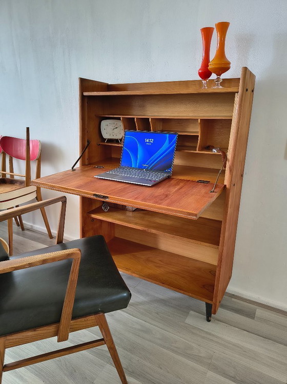 Image 1 of Secretaire / Dressoir | Mid-Century Teak | Jaren '60 Bureau