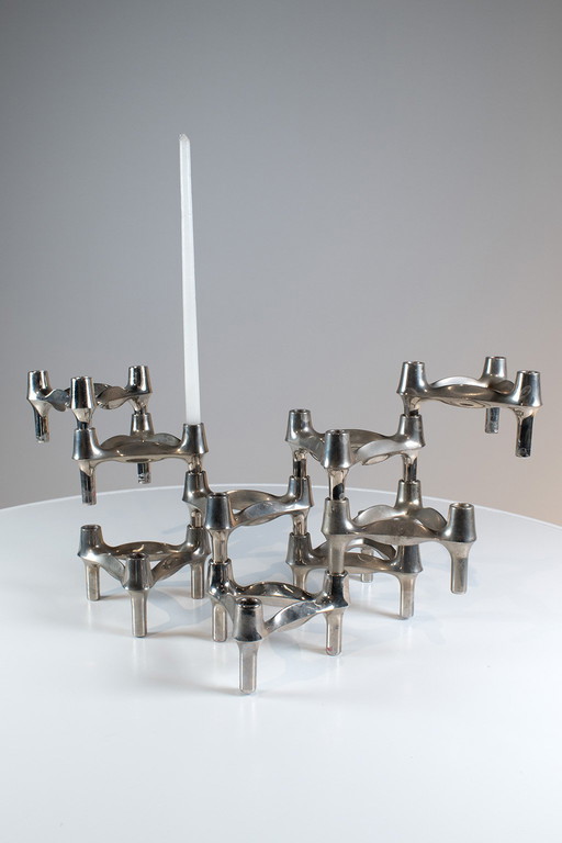 Juego de 9 candelabros BMF