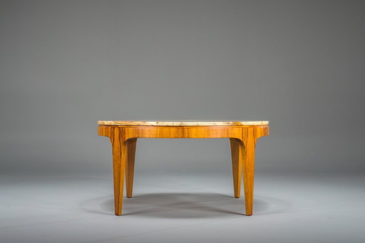 Mesa de centro de mediados de siglo en ónix de Ilse Mobel, años 60