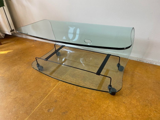 Fiam Italia design glazen tv-meubel side table gebogen glas