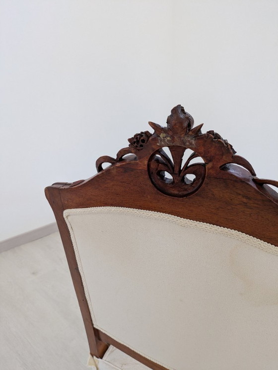 Image 1 of Art Nouveau - Sessel (2) - Holz, Stoff