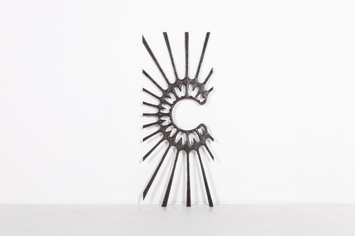 1980’s Sculptural Brutalist door fixture/wall sculpture