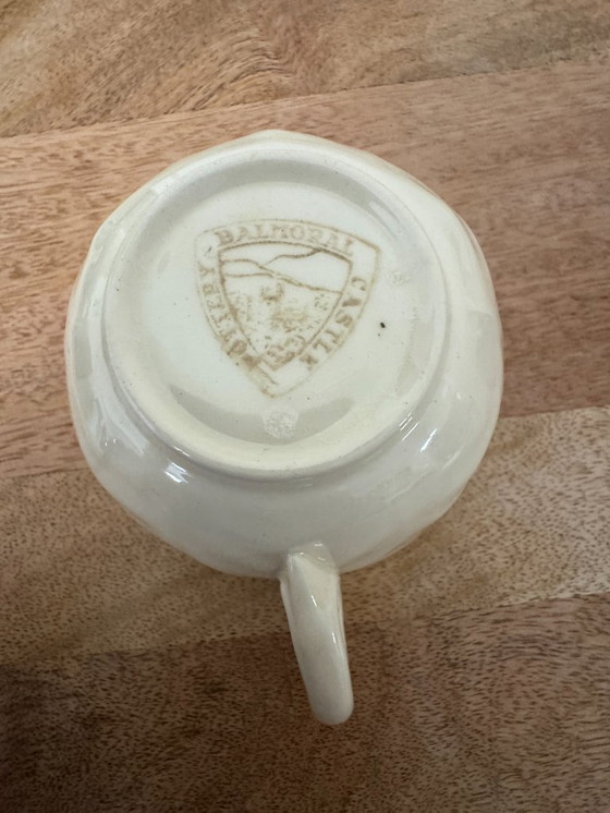 Image 1 of Splendido set vintage: set di 6 tazze e piattini "Staffordshire flatback" del Castello di Balmoral