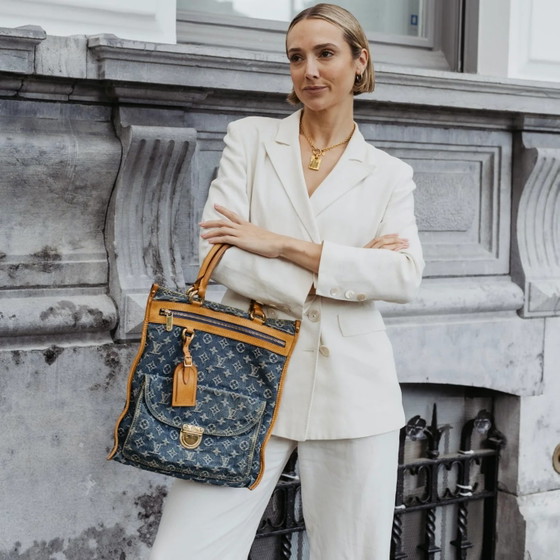 Louis Vuitton denim Sac Plat – Bolsos tote, Vintage (photo 5 of 27)