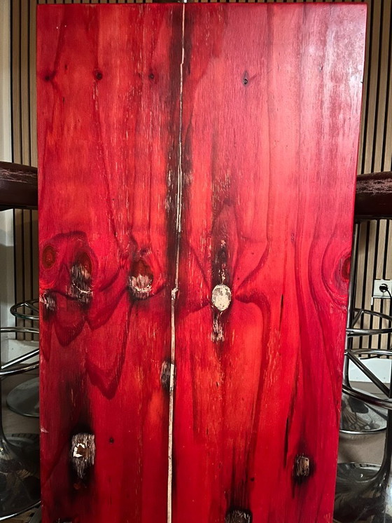 Image 1 of Bar con 4 sgabelli da bar vintage