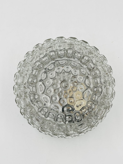 Glass Ceiling Light With Bubble Relief Décor