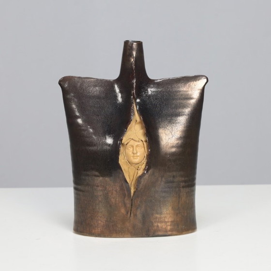 Image 1 of Ceramic Sculpture Vase signed TL, 1970s – Postwar European Studio Ceramics